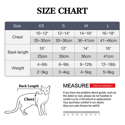 Pet Postoperative Clothes Cat Weaning Cotton Clothes Cat Surgery Recovery Suit Winter Warm Anti-licking Surgery After Recovery