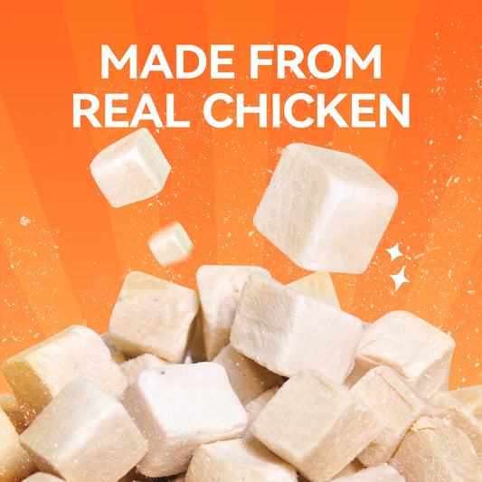 chanbuni Dog Snack Dog Feeding Snacks Dogs Dog Food Pet Treats Chicken Breast Cubes Raw Flesh and Blood Protein Nutrition 100g