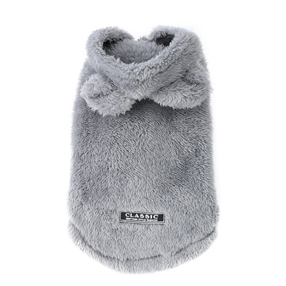 Cute Cat Clothes Rabbit Ears Winter Warm Cozy Plush Pet Coat For Small Medium Dogs Cats Puppy Soft Kitty Sphynx Chihuahua Hoodie