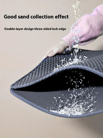 Large Cat Litter Mat Waterproof Double Layer Non Slip Litter Box Tray Pad Washable Durable Pet Toilet Training Mat