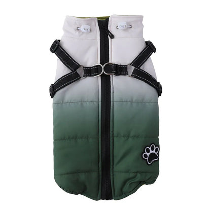 Waterproof Pet Dog Jacket With Harness Reflective Winter Dog Clothes For Small Large Dogs Coat Chihuahua French Bulldog Outfits