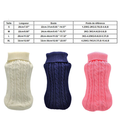 Pet Cat Sweater Winter Warm Cotton Cat Clothes Knitted Puppy Sweater Kitten Cloth Cat Vest For Small Medium Cats Dogs Chihuahua