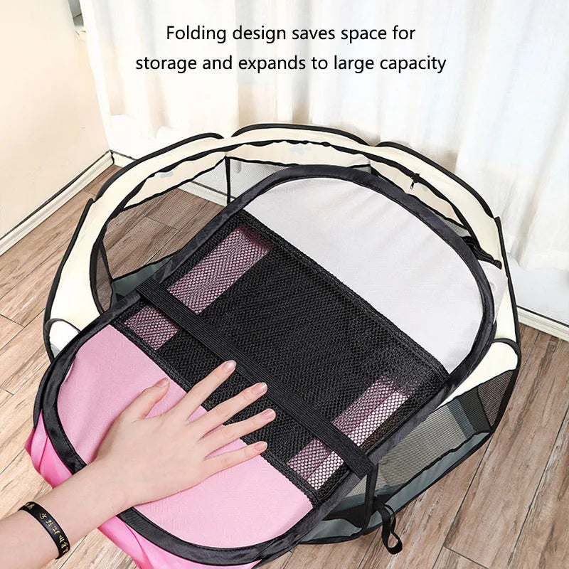 Pet nest pet dog cat delivery room foldable cat nest pet fence tent octagonal cage pet supplies