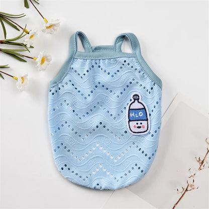 Cat Puppy Hollow Out Camisole Vest Summer Summer Breathable Pet Clothes for Small Dogs Cats Kitten Clothing Outfit